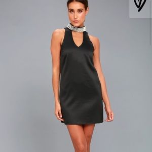 Lulus HUGS AND KISSES BLACK PEARL DRESS